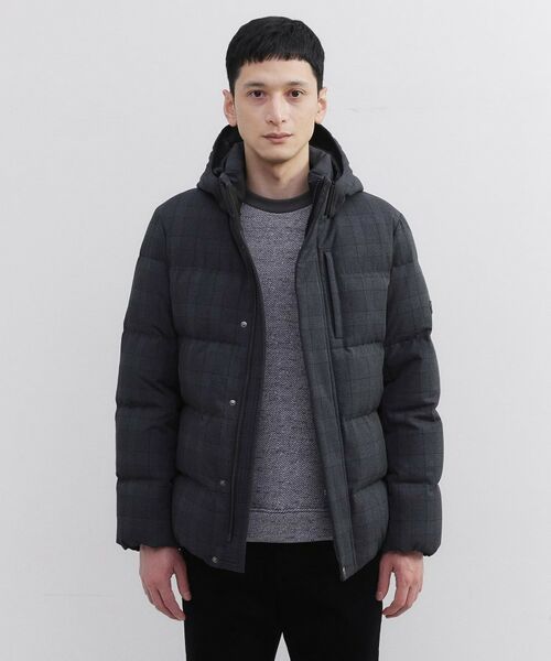 TAKEO KIKUCHI/タケオキクチ ウールライク チェック ダウン ブルゾン チャコールグレー(214) 02(M)