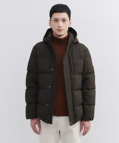 TAKEO KIKUCHI/タケオキクチ ウールライク チェック ダウン ブルゾン ブラウン(244) 03(L)