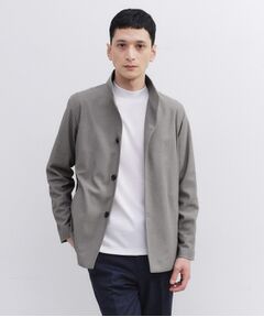 TAKEO KIKUCHI / タケオキクチ レザーブルゾン・ジャケット | ツイルジャージー イタリアンカラージャケット