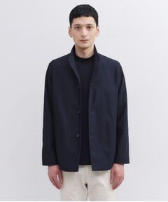 TAKEO KIKUCHI / タケオキクチ レザーブルゾン・ジャケット | ツイルジャージー イタリアンカラージャケット