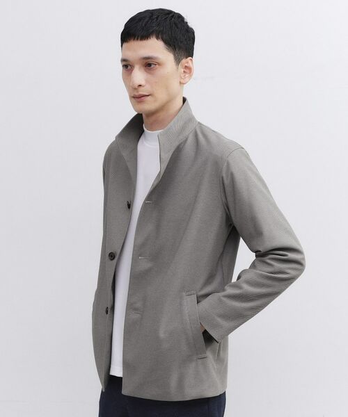 TAKEO KIKUCHI / タケオキクチ レザーブルゾン・ジャケット | ツイルジャージー イタリアンカラージャケット | 詳細11