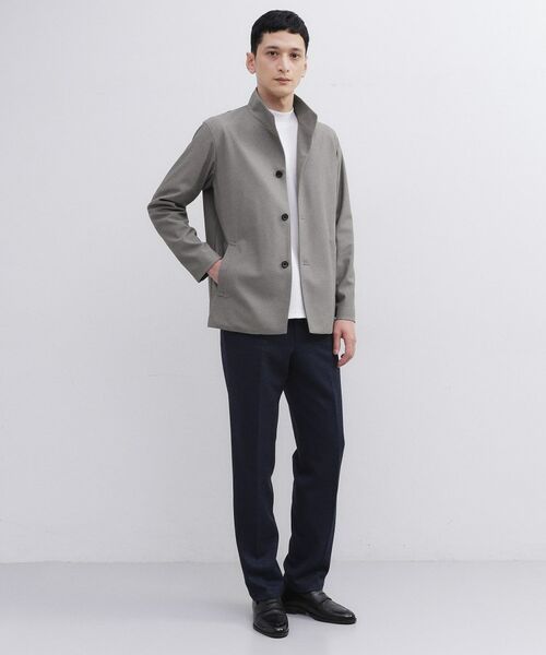 TAKEO KIKUCHI / タケオキクチ レザーブルゾン・ジャケット | ツイルジャージー イタリアンカラージャケット | 詳細13