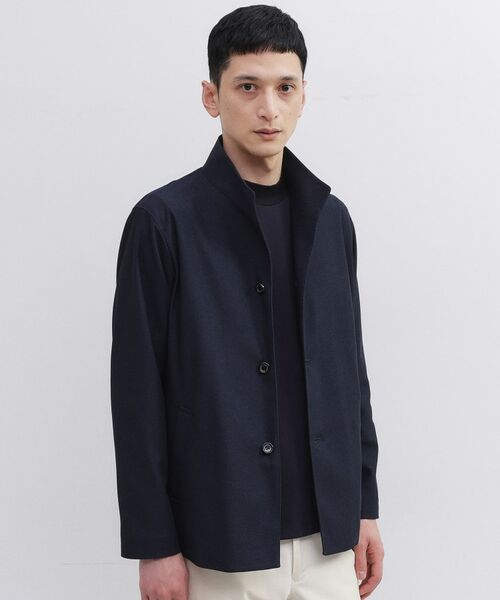 TAKEO KIKUCHI / タケオキクチ レザーブルゾン・ジャケット | ツイルジャージー イタリアンカラージャケット | 詳細19