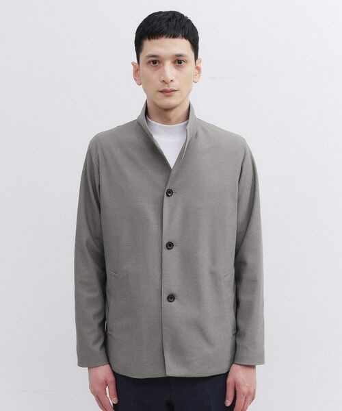 TAKEO KIKUCHI / タケオキクチ レザーブルゾン・ジャケット | ツイルジャージー イタリアンカラージャケット | 詳細2