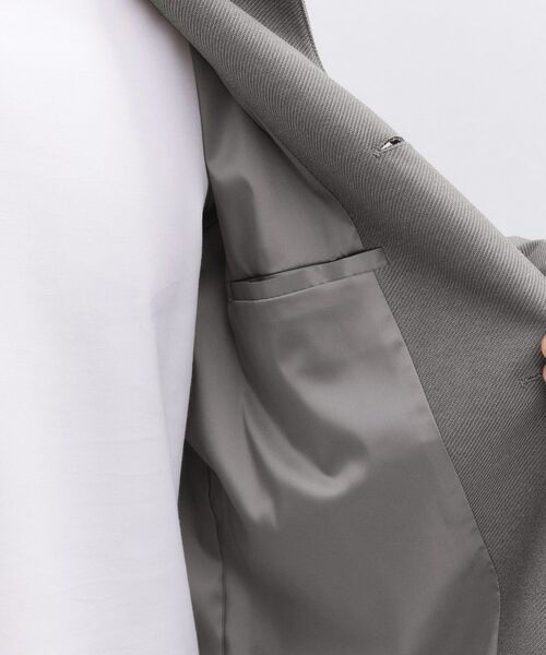 TAKEO KIKUCHI / タケオキクチ レザーブルゾン・ジャケット | ツイルジャージー イタリアンカラージャケット | 詳細9