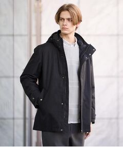 TAKEO KIKUCHI / タケオキクチ レザーブルゾン・ジャケット | 【3WAY】グレンチェック ダウンライナー ブルゾン