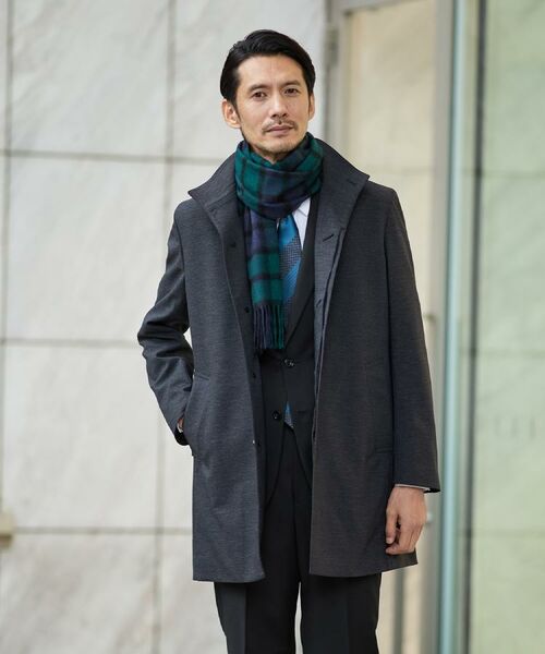 TAKEO KIKUCHI / タケオキクチ その他アウター | 【ダウンライナー付き】ドビースタンドカラーコート | 詳細1