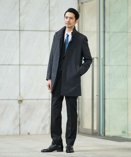 TAKEO KIKUCHI / タケオキクチ その他アウター | 【ダウンライナー付き】ドビースタンドカラーコート | 詳細2