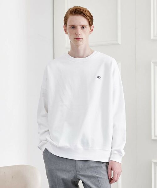 TAKEO KIKUCHI/タケオキクチ 【LIMITED】ワンポイント刺繍スウェットトレーナー ホワイト(001) 02(M) TAKEO KIKUCHI/タケオキクチ 【LIMITED】ワンポイント刺繍スウェットトレーナー ホワイト(001) 02(M)