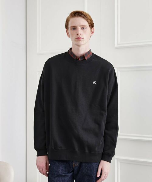 TAKEO KIKUCHI/タケオキクチ 【LIMITED】ワンポイント刺繍スウェットトレーナー ブラック(019) 02(M) TAKEO KIKUCHI/タケオキクチ 【LIMITED】ワンポイント刺繍スウェットトレーナー ブラック(019) 02(M)