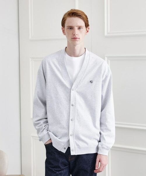 TAKEO KIKUCHI/タケオキクチ 【LIMITED】ワンポイント刺繍スウェットカーディガン ライトグレー(011) 02(M)