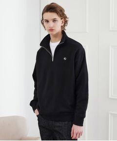 TAKEO KIKUCHI / タケオキクチ スウェット | 【LIMITED】ワンポイント刺繍ハーフジップスウェット トレーナー