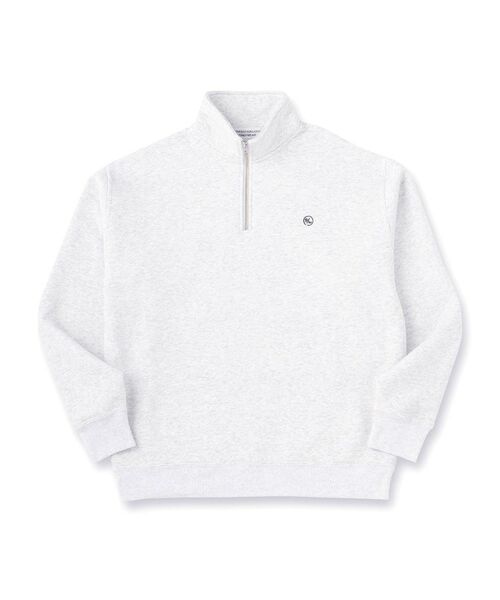 TAKEO KIKUCHI / タケオキクチ スウェット | 【LIMITED】ワンポイント刺繍ハーフジップスウェット トレーナー | 詳細1