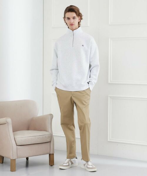 TAKEO KIKUCHI / タケオキクチ スウェット | 【LIMITED】ワンポイント刺繍ハーフジップスウェット トレーナー | 詳細10