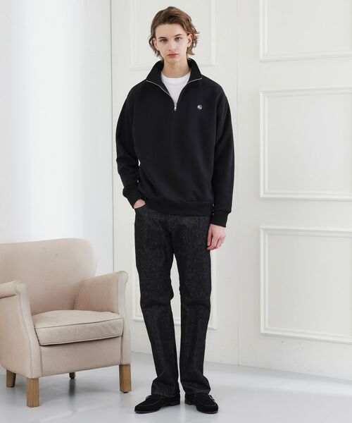 TAKEO KIKUCHI / タケオキクチ スウェット | 【LIMITED】ワンポイント刺繍ハーフジップスウェット トレーナー | 詳細14