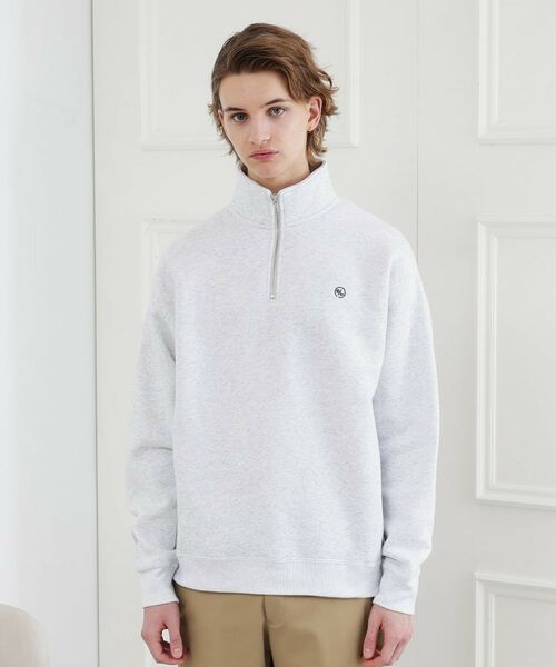 TAKEO KIKUCHI / タケオキクチ スウェット | 【LIMITED】ワンポイント刺繍ハーフジップスウェット トレーナー | 詳細2