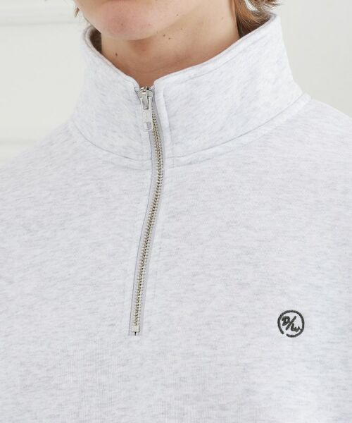 TAKEO KIKUCHI / タケオキクチ スウェット | 【LIMITED】ワンポイント刺繍ハーフジップスウェット トレーナー | 詳細5