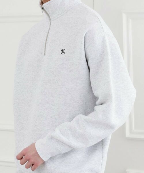 TAKEO KIKUCHI / タケオキクチ スウェット | 【LIMITED】ワンポイント刺繍ハーフジップスウェット トレーナー | 詳細6
