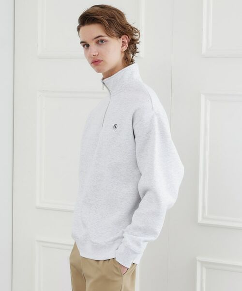 TAKEO KIKUCHI / タケオキクチ スウェット | 【LIMITED】ワンポイント刺繍ハーフジップスウェット トレーナー | 詳細8