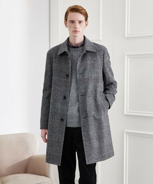 TAKEO KIKUCHI/タケオキクチ 【LIMITED】ウール混ステンカラーコート チャコールグレー(213) 02(M)