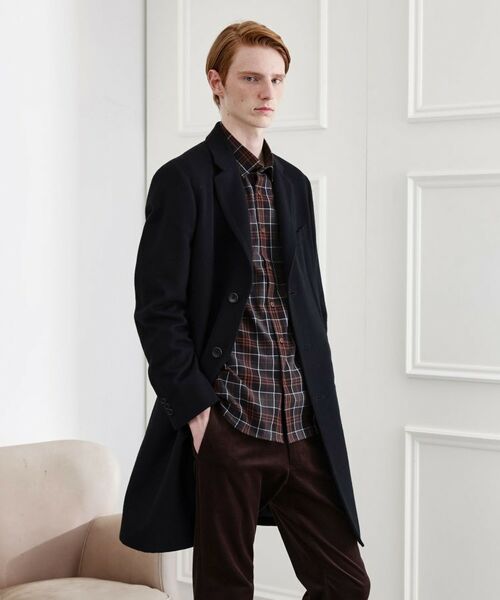 TAKEO KIKUCHI/タケオキクチ 【LIMITED】ウール混チェスターコート ブラック(019) 03(L) TAKEO KIKUCHI/タケオキクチ 【LIMITED】ウール混チェスターコート ブラック(019) 03(L)
