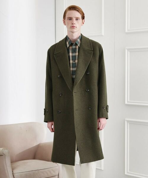 TAKEO KIKUCHI/タケオキクチ 【LIMITED】ウール混アルスターコート カーキ(028) 01(S) TAKEO KIKUCHI/タケオキクチ 【LIMITED】ウール混アルスターコート カーキ(028) 01(S)