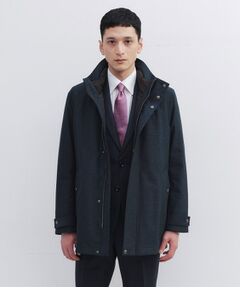 TAKEO KIKUCHI コート ネイビー　Lサイズ 限定展開】ビーバー仕上げ ステンカラーコート（ステンカラー