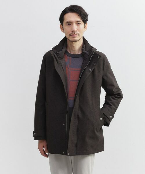 TAKEO KIKUCHI/タケオキクチ 【3WAY】ドビー ダウンライナー付ブルゾン ブラウン(043) 04(LL) TAKEO KIKUCHI/タケオキクチ 【3WAY】ドビー ダウンライナー付ブルゾン ブラウン(043) 04(LL)