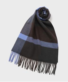 TAKEO KIKUCHI / タケオキクチ マフラー・ショール・スヌード・ストール | 【洗えるウールカシミヤ】 変形ブロックチェックマフラー
