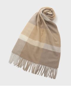 TAKEO KIKUCHI / タケオキクチ マフラー・ショール・スヌード・ストール | 【洗えるウールカシミヤ】 変形ブロックチェックマフラー