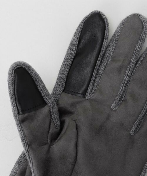 TAKEO KIKUCHI / タケオキクチ 手袋 | スエード調ニットコンビ ウォッシャブルグローブ | 詳細3