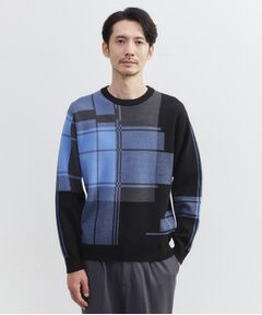 TAKEO KIKUCHI / タケオキクチ ニット・セーター | ランダム チェック ジャカード ニット