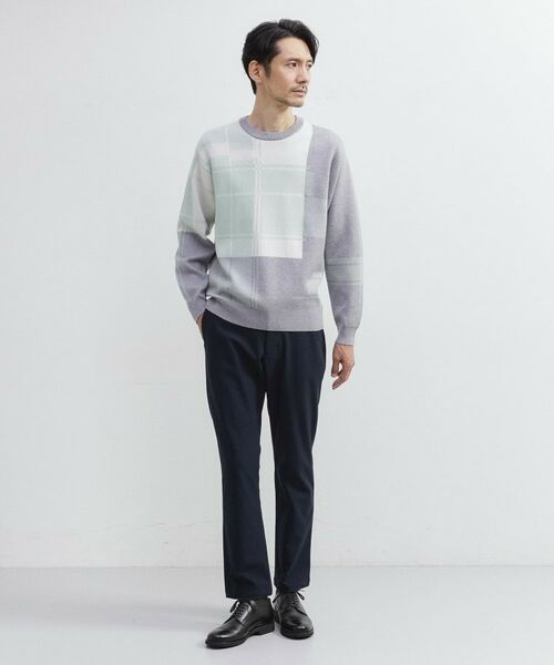 TAKEO KIKUCHI / タケオキクチ ニット・セーター | ランダム チェック ジャカード ニット | 詳細10