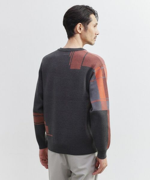 TAKEO KIKUCHI / タケオキクチ ニット・セーター | ランダム チェック ジャカード ニット | 詳細13