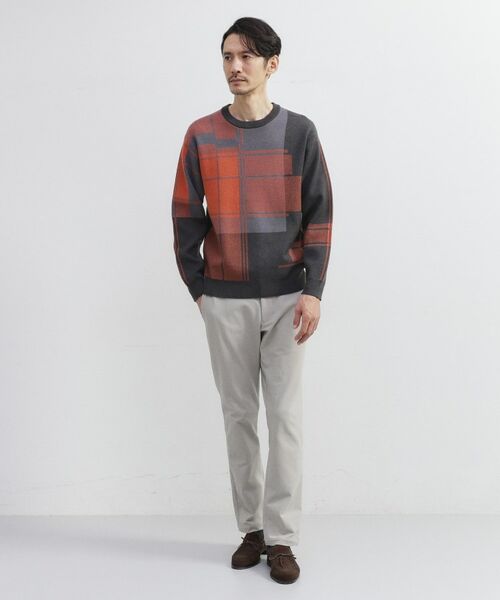 TAKEO KIKUCHI / タケオキクチ ニット・セーター | ランダム チェック ジャカード ニット | 詳細14