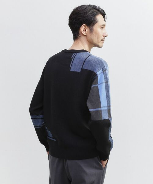 TAKEO KIKUCHI / タケオキクチ ニット・セーター | ランダム チェック ジャカード ニット | 詳細17