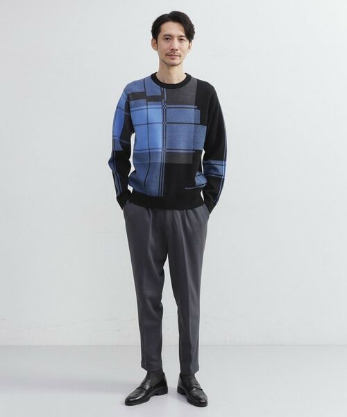 TAKEO KIKUCHI / タケオキクチ ニット・セーター | ランダム チェック ジャカード ニット | 詳細18