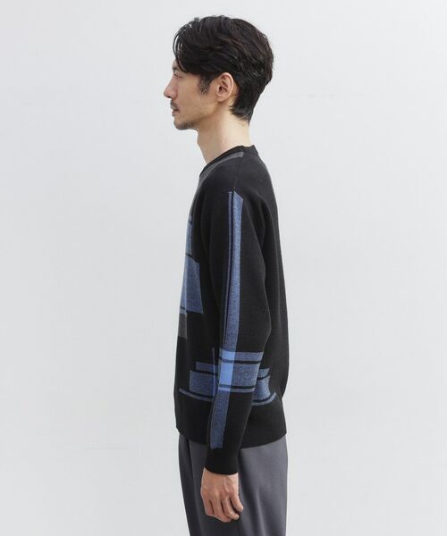 TAKEO KIKUCHI / タケオキクチ ニット・セーター | ランダム チェック ジャカード ニット | 詳細3