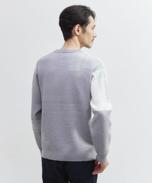 TAKEO KIKUCHI / タケオキクチ ニット・セーター | ランダム チェック ジャカード ニット | 詳細9