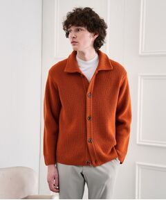 TAKEO KIKUCHI / タケオキクチ カーディガン・ボレロ | タスマニアウール混畦編みカーディガン