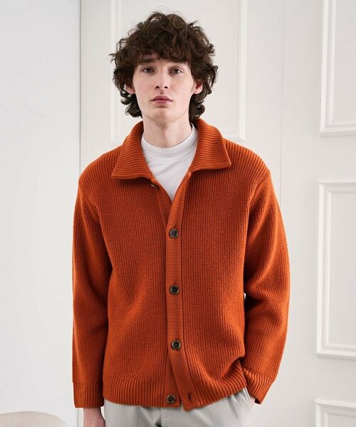 TAKEO KIKUCHI / タケオキクチ カーディガン・ボレロ | タスマニアウール混畦編みカーディガン | 詳細12