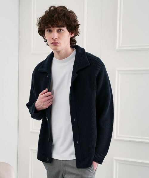 TAKEO KIKUCHI / タケオキクチ カーディガン・ボレロ | タスマニアウール混畦編みカーディガン | 詳細8