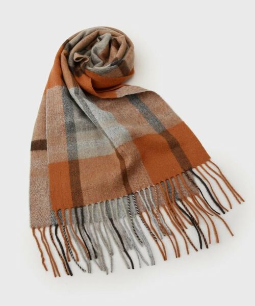 TAKEO KIKUCHI / タケオキクチ マフラー・ショール・スヌード・ストール | チェックカシミヤマフラー | 詳細13