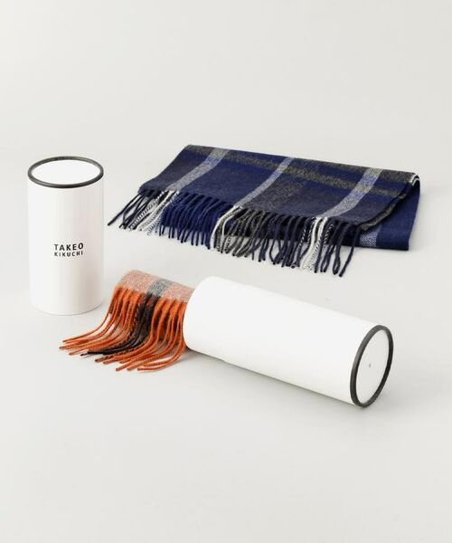 TAKEO KIKUCHI / タケオキクチ マフラー・ショール・スヌード・ストール | チェックカシミヤマフラー | 詳細8