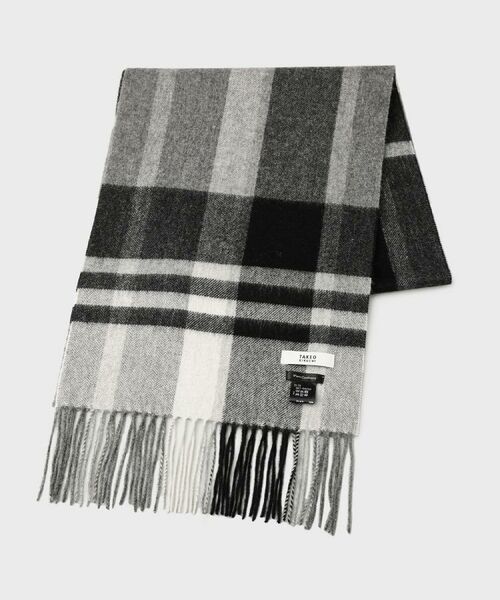TAKEO KIKUCHI チェックカシミヤマフラー ¥15,400