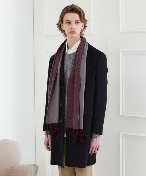 TAKEO KIKUCHI / タケオキクチ マフラー・ショール・スヌード・ストール | カシミヤブレンド リバーシブルマフラー | 詳細22
