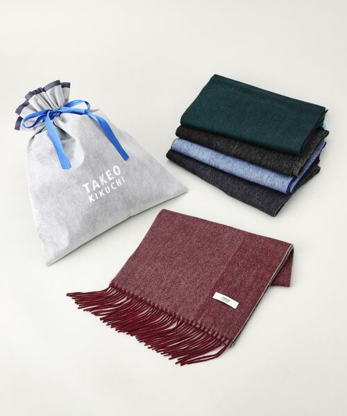 TAKEO KIKUCHI / タケオキクチ マフラー・ショール・スヌード・ストール | カシミヤブレンド リバーシブルマフラー | 詳細8