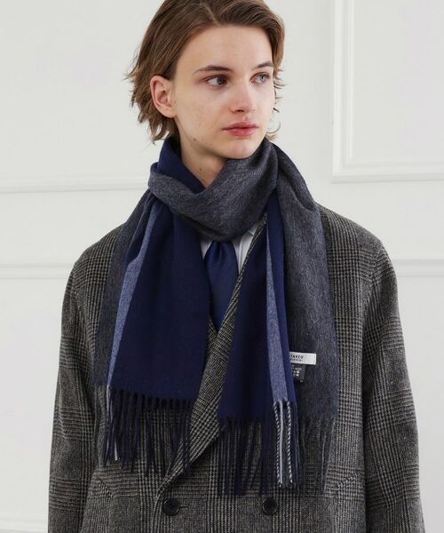 TAKEO KIKUCHI / タケオキクチ マフラー・ショール・スヌード・ストール | カシミヤブレンドパネルマフラー | 詳細11