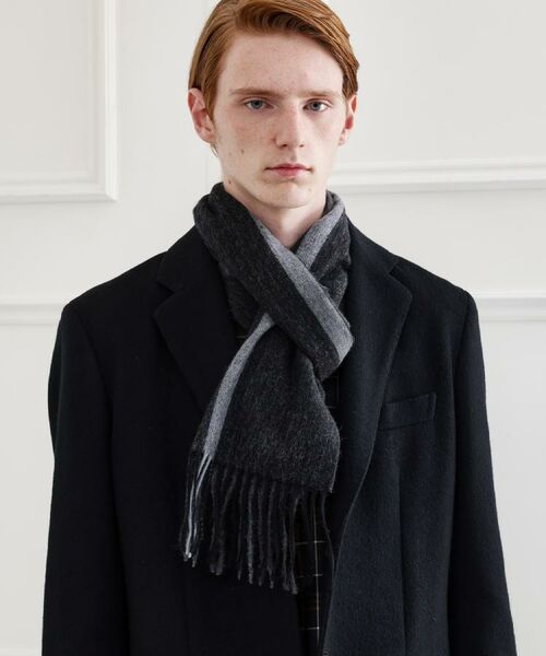 TAKEO KIKUCHI / タケオキクチ マフラー・ショール・スヌード・ストール | カシミヤブレンドパネルマフラー | 詳細13