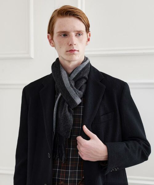 TAKEO KIKUCHI / タケオキクチ マフラー・ショール・スヌード・ストール | カシミヤブレンドパネルマフラー | 詳細14